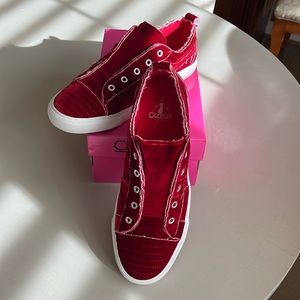 Corky’s Brand Red Velvet Sneakers- Babalu- Size 11, New